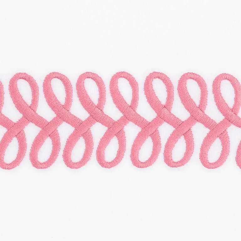 Schumacher Astor Braid Pillowcases in Peony