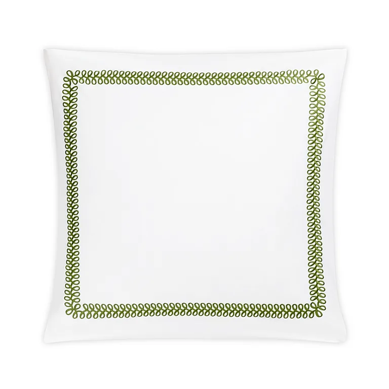 Schumacher Astor Braid Sham in Grass