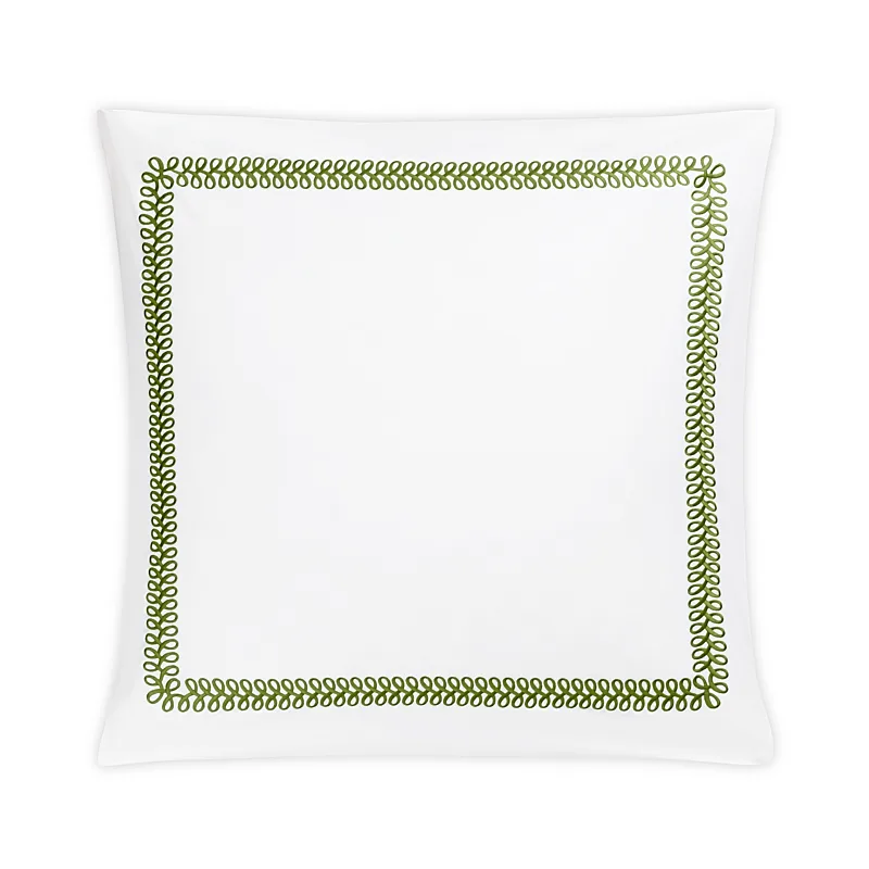 Schumacher Astor Braid Sham in Grass