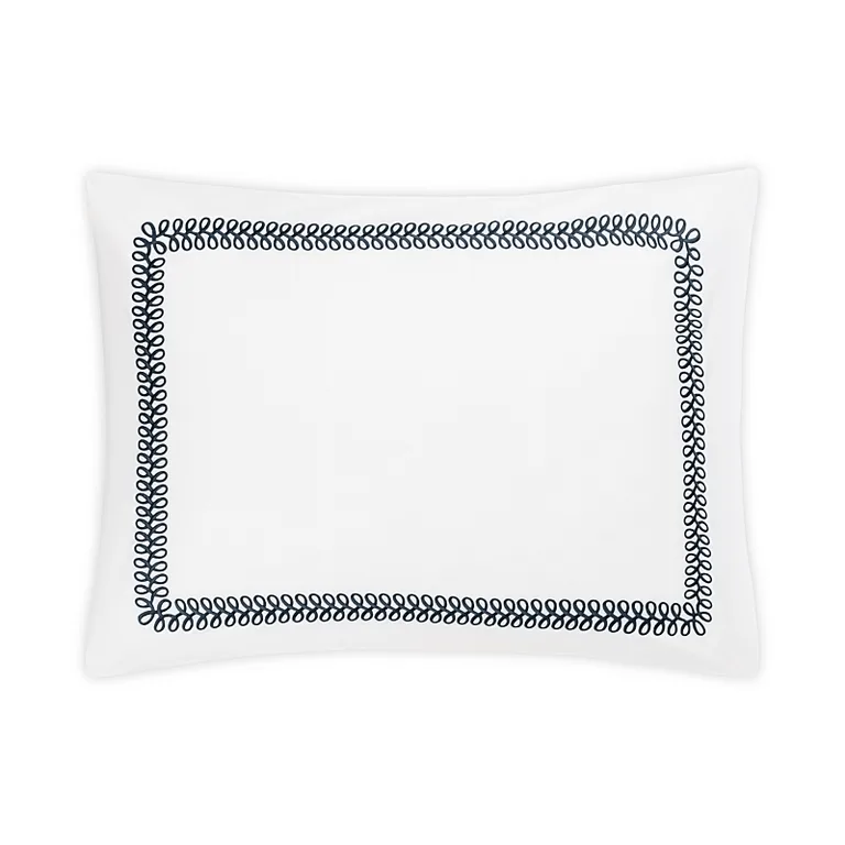 Schumacher Astor Braid Sham in Indigo