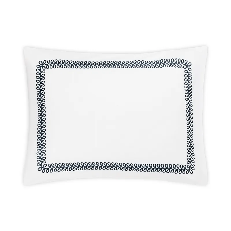 Schumacher Astor Braid Sham in Indigo