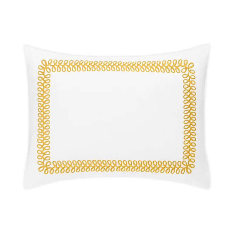 Schumacher Astor Braid Sham in Lemon