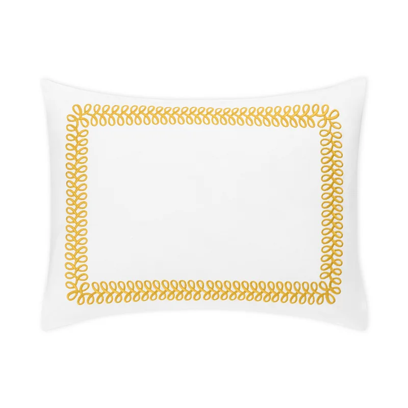 Schumacher Astor Braid Sham in Lemon