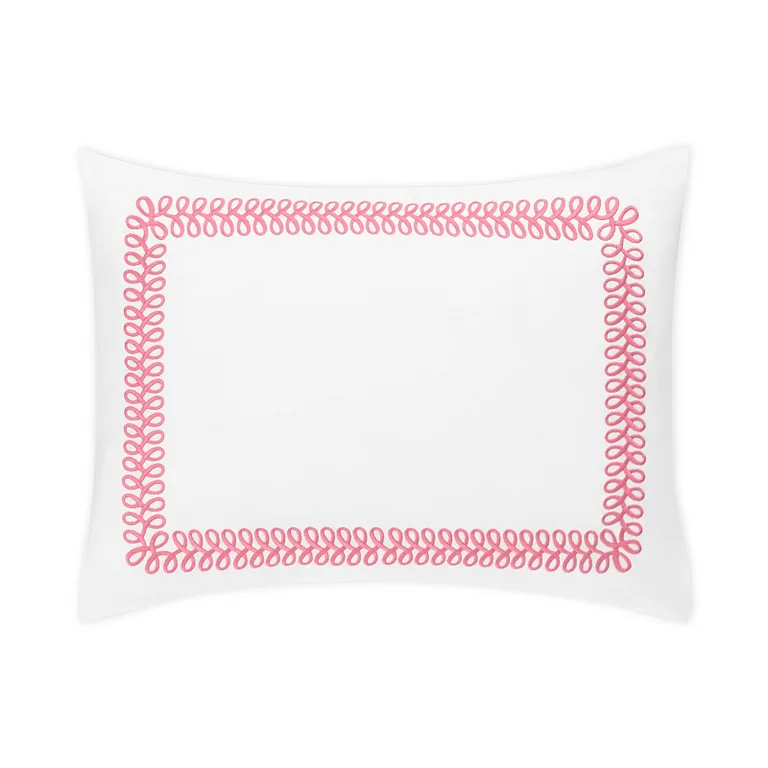 Schumacher Astor Braid Sham in Peony