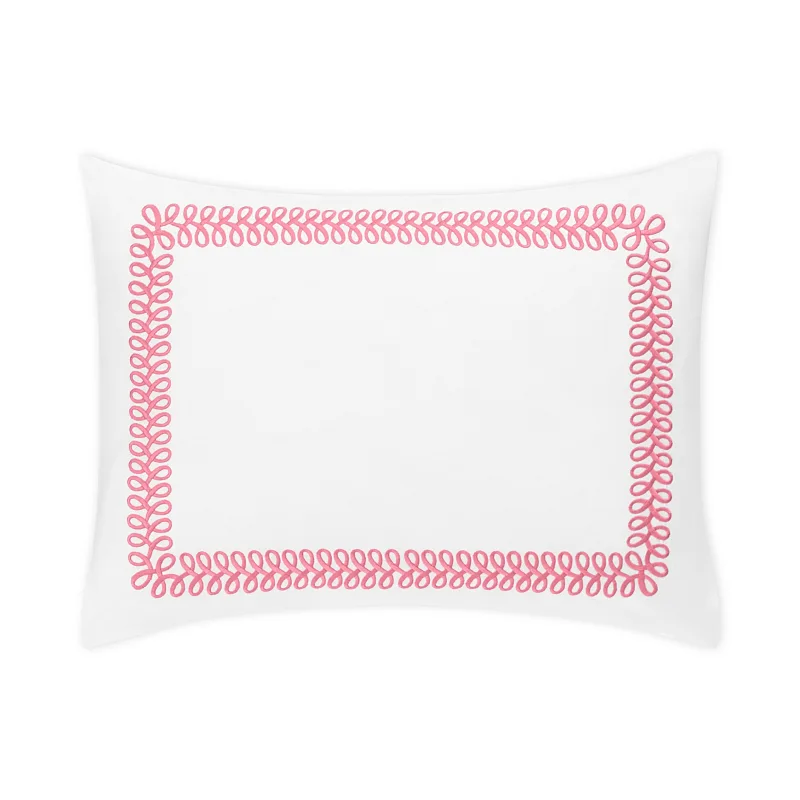 Schumacher Astor Braid Sham in Peony