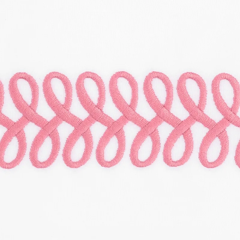 Schumacher Astor Braid Sham in Peony