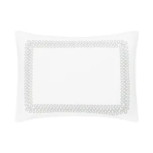 Schumacher Astor Braid Sham in Silver