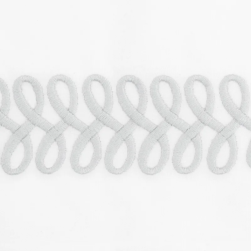 Schumacher Astor Braid Sham in Silver