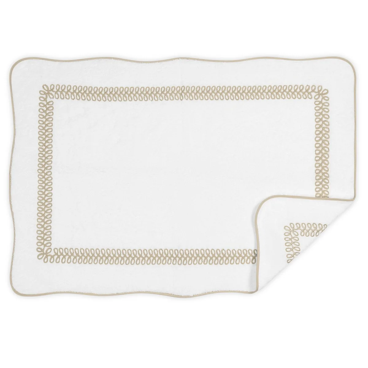 Schumacher Astor Braid Tub Mat in Dune (MSC017TMTOWUD)