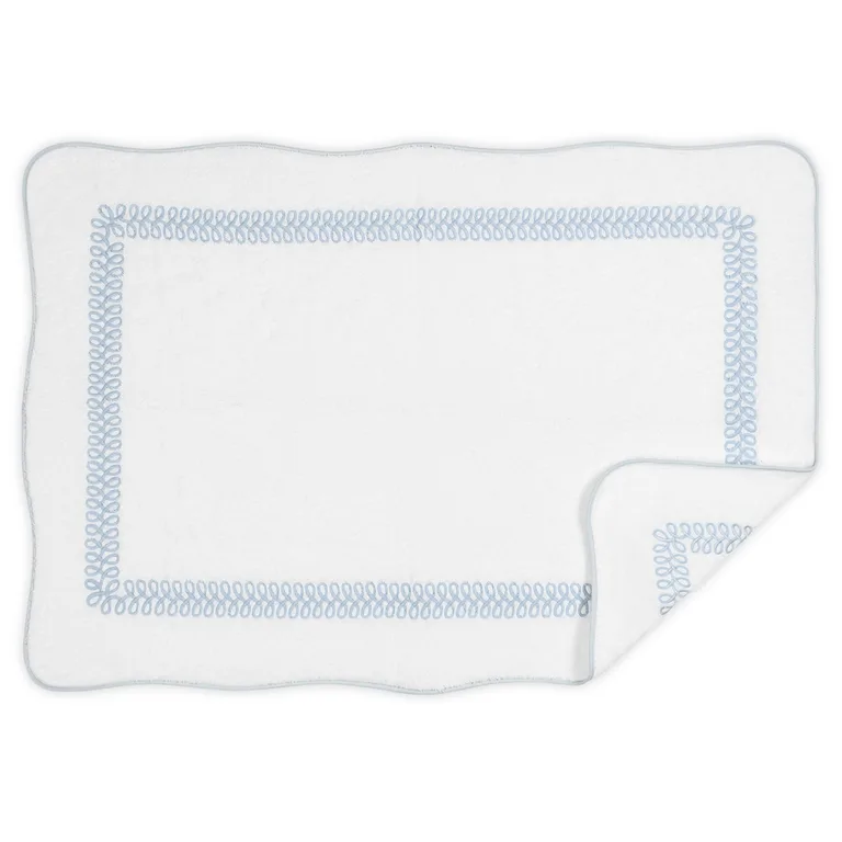 Schumacher Astor Braid Tub Mat in Light Blue (MSC017TMTOWLB)
