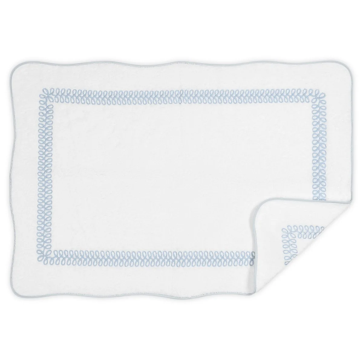 Schumacher Astor Braid Tub Mat in Light Blue (MSC017TMTOWLB)