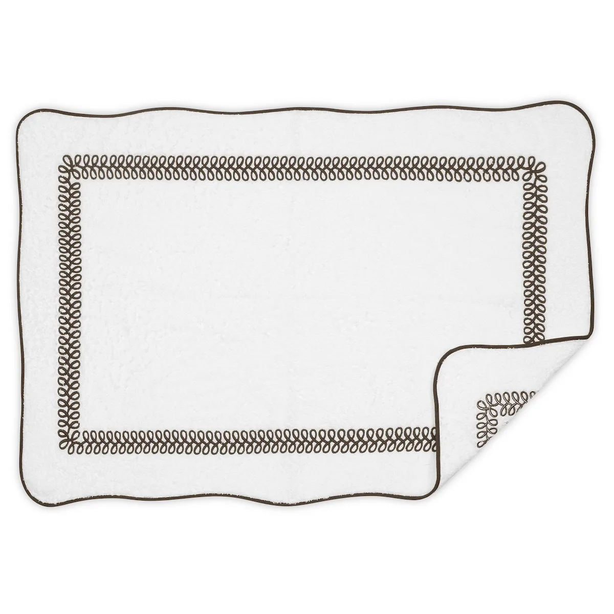 Schumacher Astor Braid Tub Mat in Mocha (MSC017TMTOWMC)