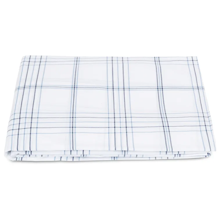 Schumacher August Plaid Fitted Sheet in Navy