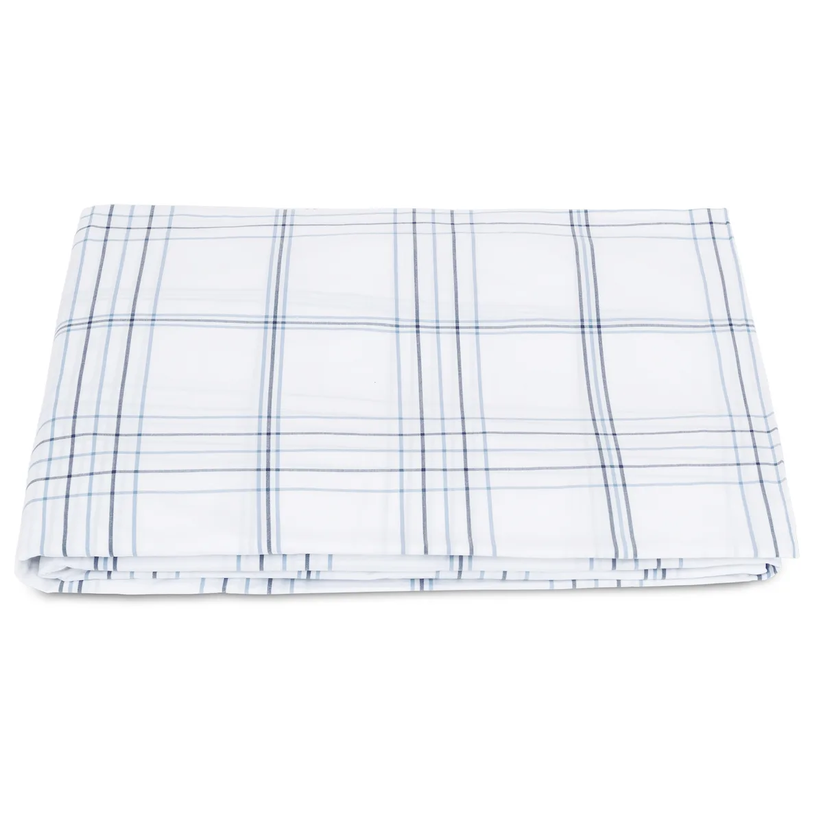 Schumacher August Plaid Fitted Sheet in Navy