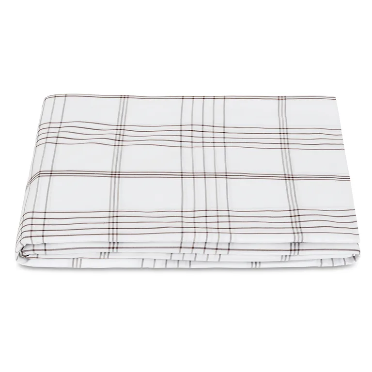 Schumacher August Plaid Fitted Sheet in Sable
