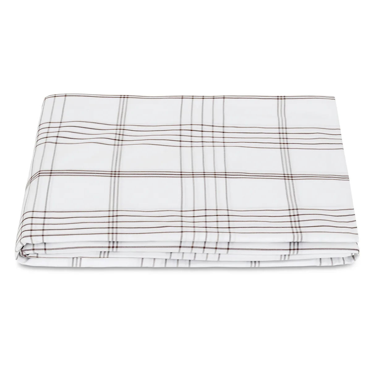 Schumacher August Plaid Fitted Sheet in Sable