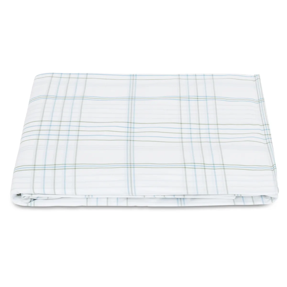Schumacher August Plaid Fitted Sheet in Sea
