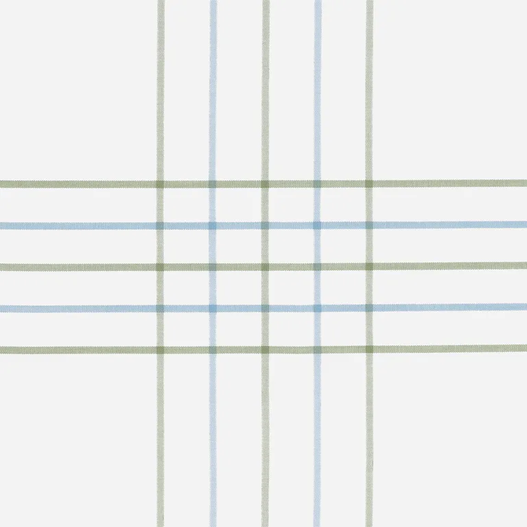 Schumacher August Plaid Fitted Sheet in Sea