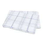 August Plaid Flat Sheet - Navy Schumacher August Plaid Flat Sheet in Navy