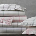 August Plaid Flat Sheet - Navy Schumacher August Plaid Flat Sheet in Navy