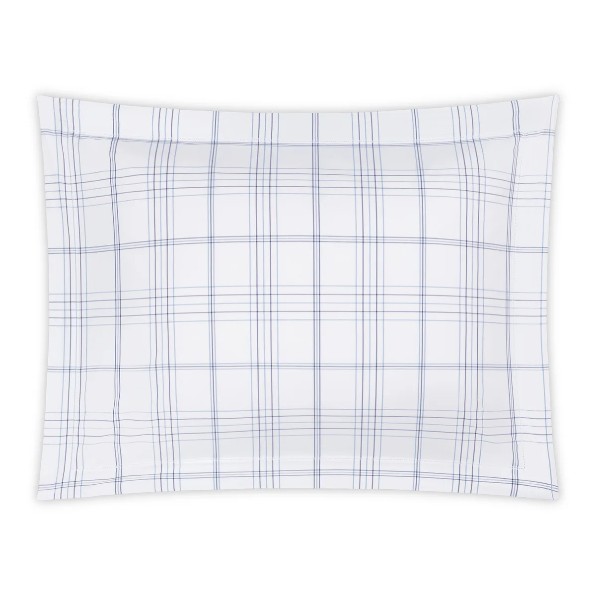 Schumacher August Plaid Sham in Navy