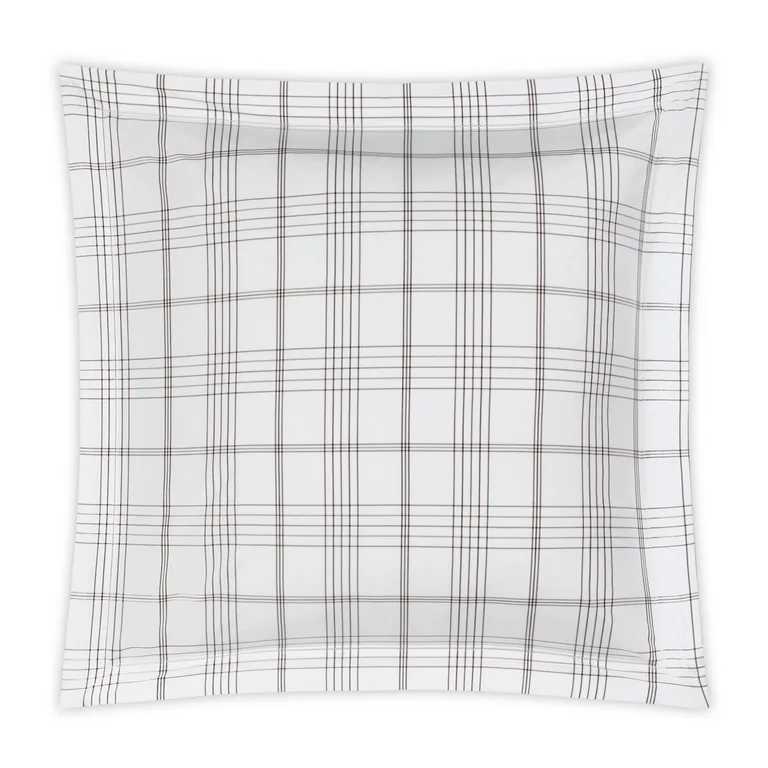 Schumacher August Plaid Sham in Sable