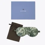 MSC070SMSKEM | Balthazar Linen Sleep Mask - Emerald Schumacher Balthazar Linen Sleep Mask in Emerald (MSC070SMSKEM)