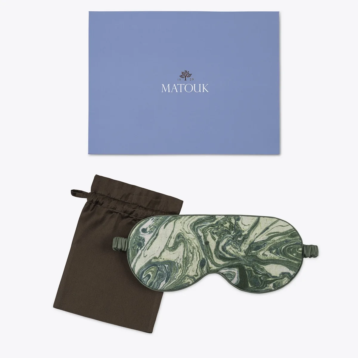 Schumacher Balthazar Linen Sleep Mask in Emerald (MSC070SMSKEM)
