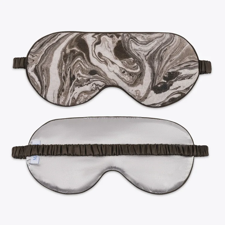 Schumacher Balthazar Linen Sleep Mask in Topaz (MSC070SMSKTZ)