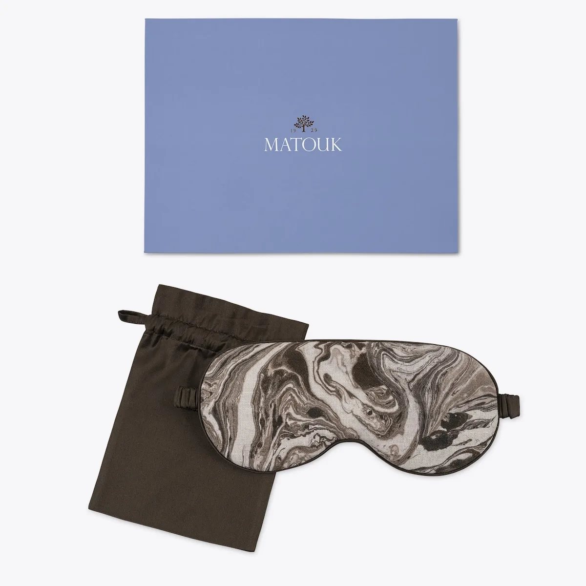 Schumacher Balthazar Linen Sleep Mask in Topaz (MSC070SMSKTZ)