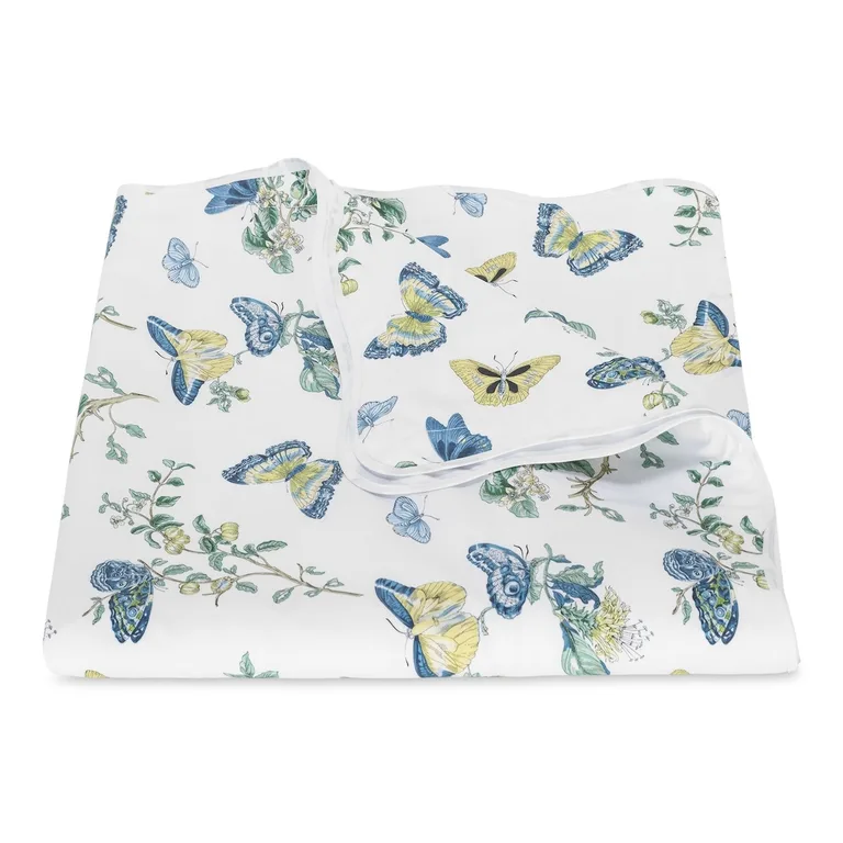 Schumacher Baudin Butterfly Duvet Cover in Prussian Blue