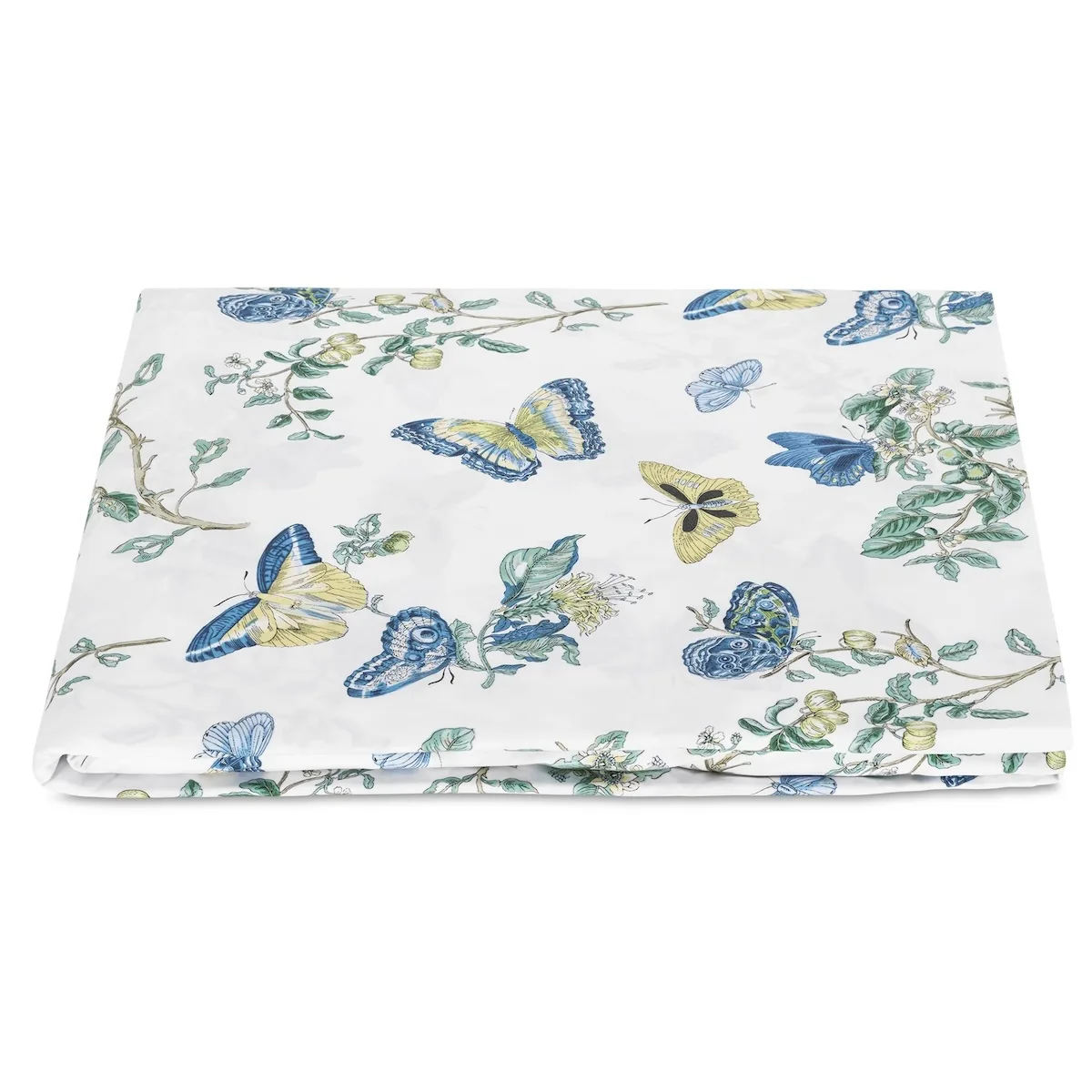Schumacher Baudin Butterfly Fitted Sheet in Prussian Blue