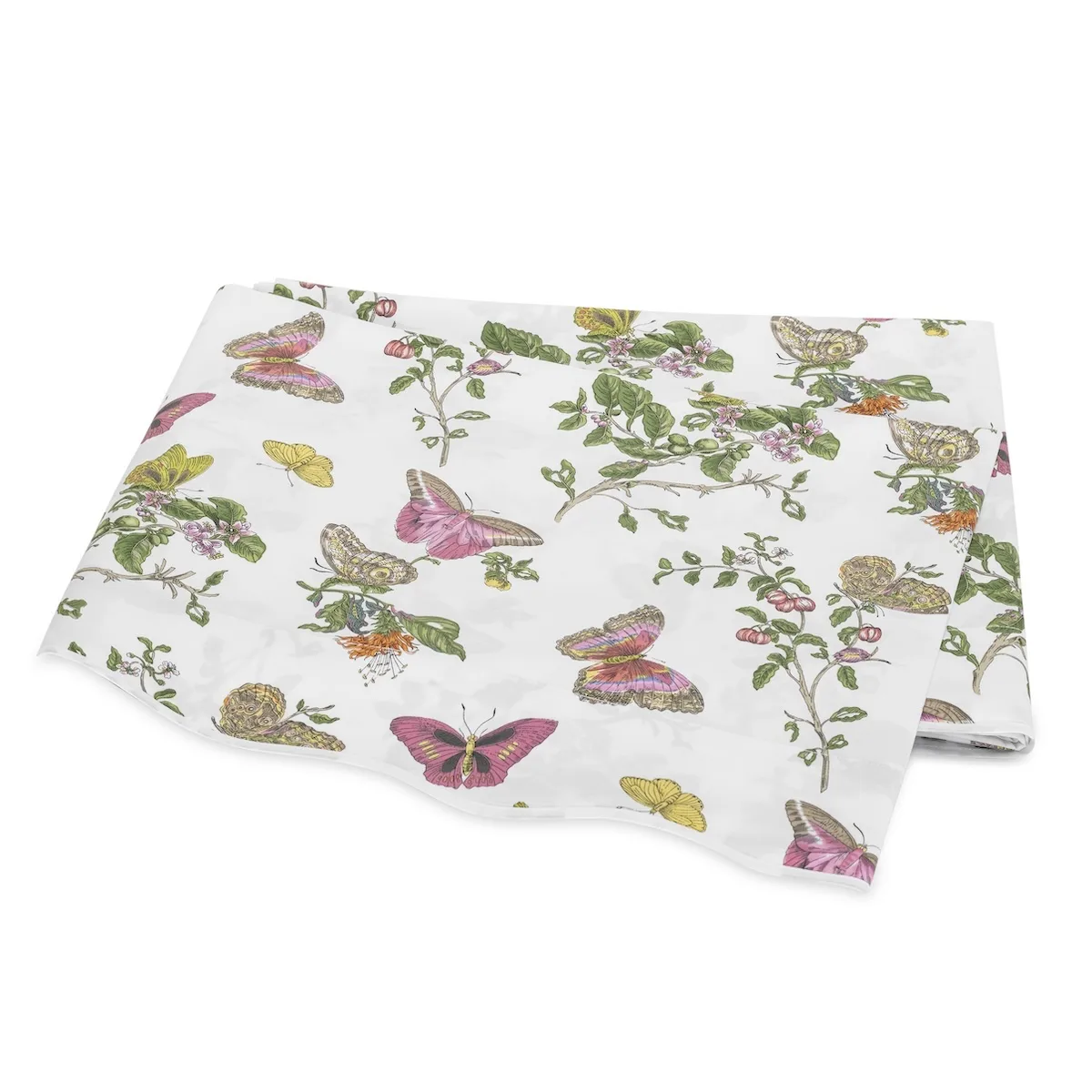 Schumacher Baudin Butterfly Flat Sheet in Pink
