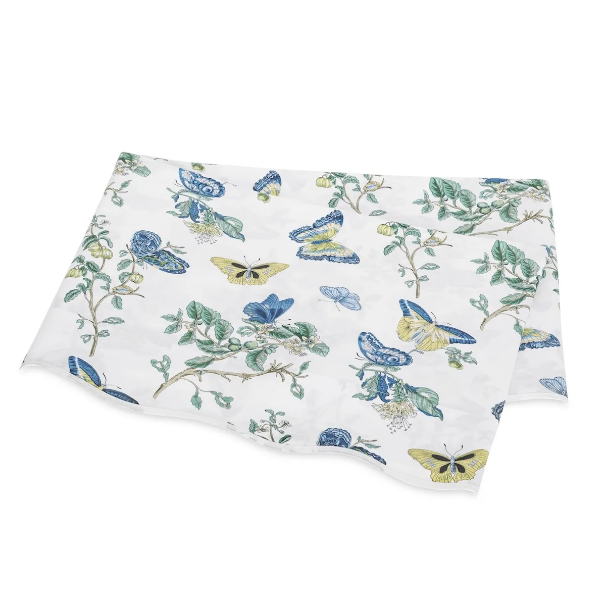 Schumacher Baudin Butterfly Flat Sheet in Prussian Blue