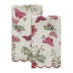 MSC055GTOW2R1 | Baudin Butterfly Guest Towels (2) - Ruby Schumacher Baudin Butterfly Guest Towels (2) in Ruby (MSC055GTOW2R1)
