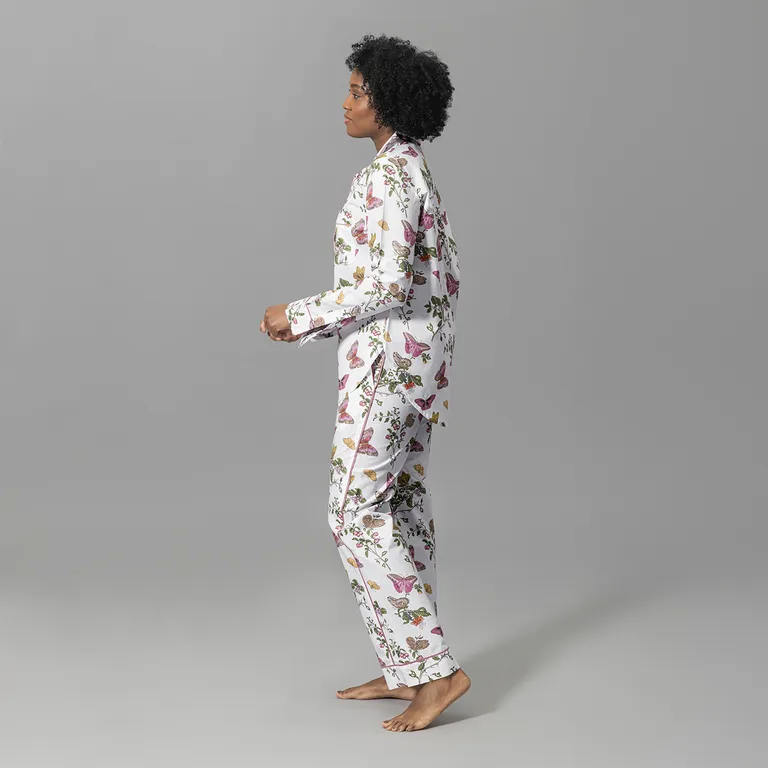 Schumacher Baudin Butterfly Pajama Set in Pink
