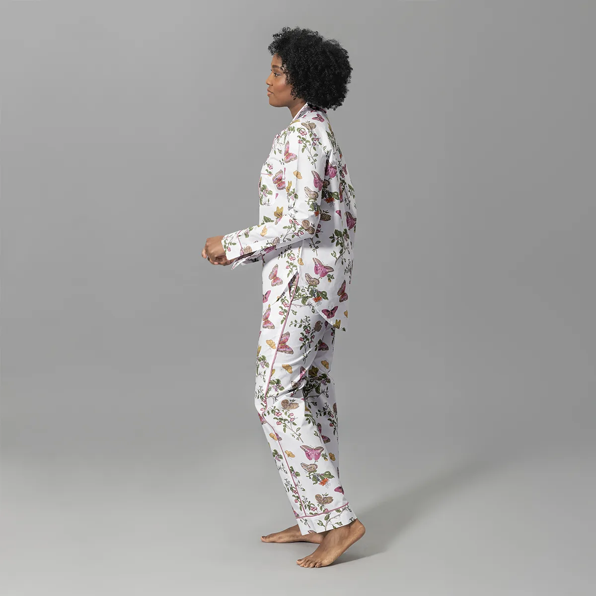 Schumacher Baudin Butterfly Pajama Set in Pink