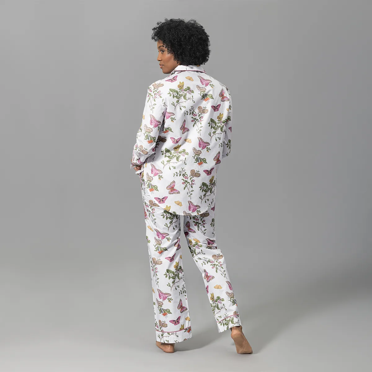 Baudin Butterfly Pajama Set - Pink Schumacher Baudin Butterfly Pajama Set in Pink