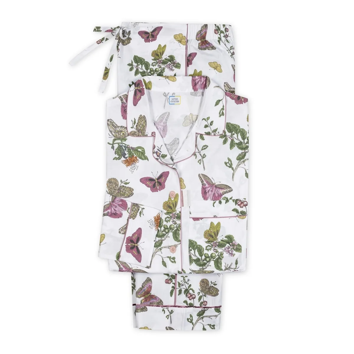 Baudin Butterfly Pajama Set - Pink Schumacher Baudin Butterfly Pajama Set in Pink