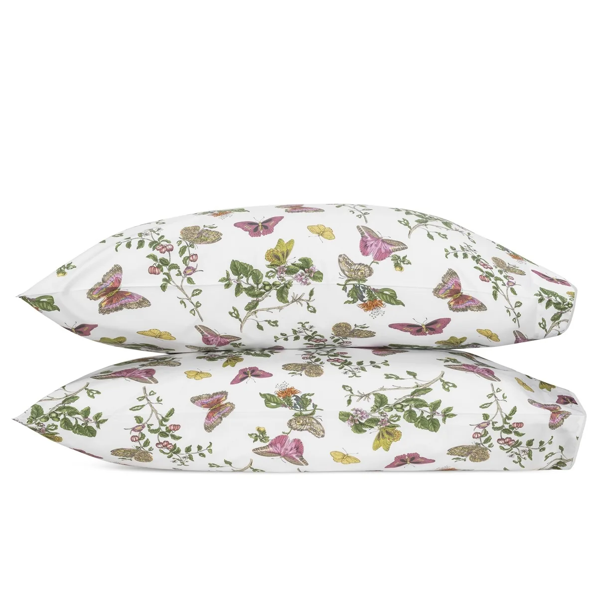 Schumacher Baudin Butterfly Pillowcase Pair in Pink