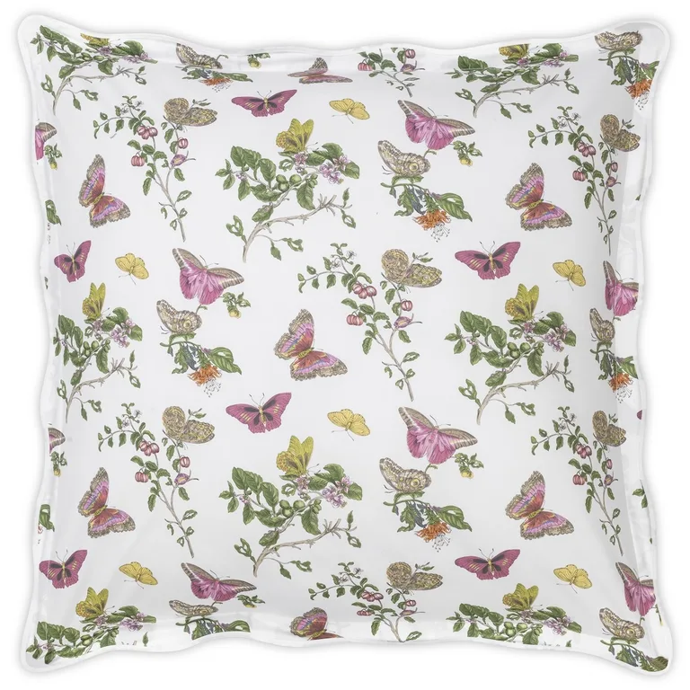 Schumacher Baudin Butterfly Sham in Pink