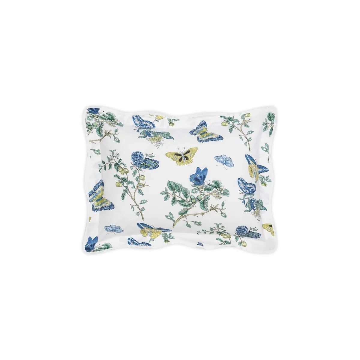 Schumacher Baudin Butterfly Sham in Prussian Blue