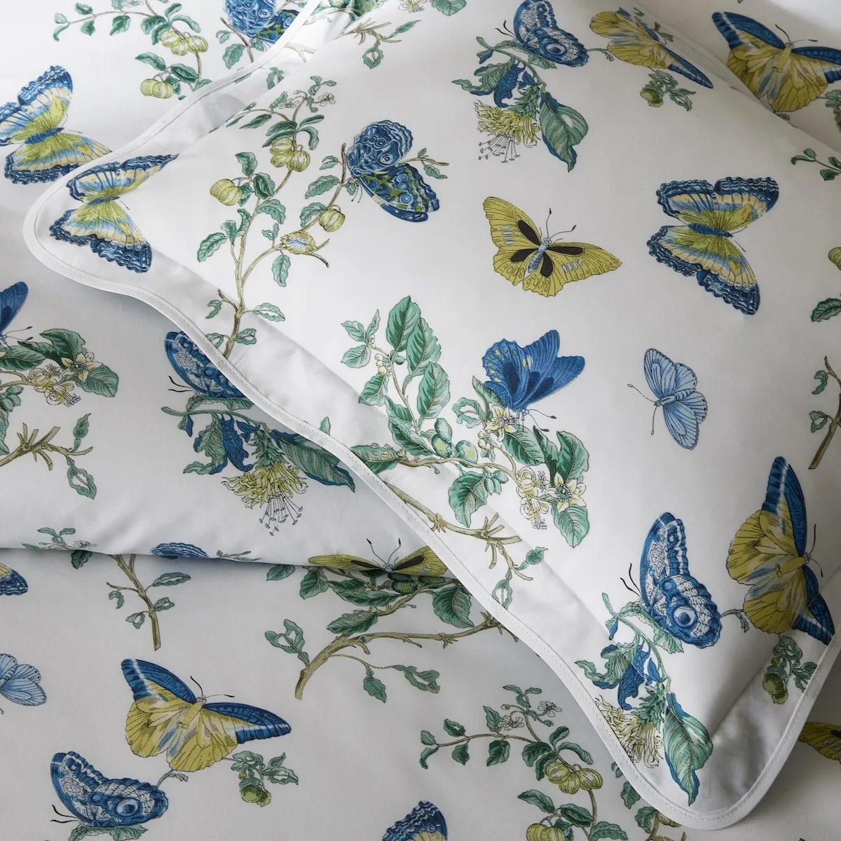 Baudin Butterfly Sham - Prussian Blue Schumacher Baudin Butterfly Sham in Prussian Blue