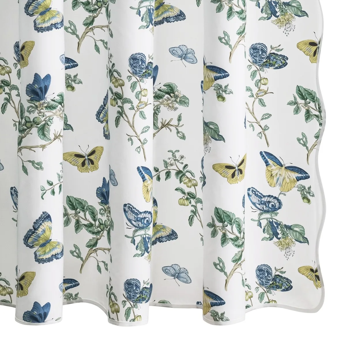 Schumacher Baudin Butterfly Shower Curtain in Prussian Blue (MSC055SHOP8)
