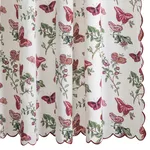 Schumacher Baudin Butterfly Shower Curtain in Ruby Linen (MSC060SHOR1)