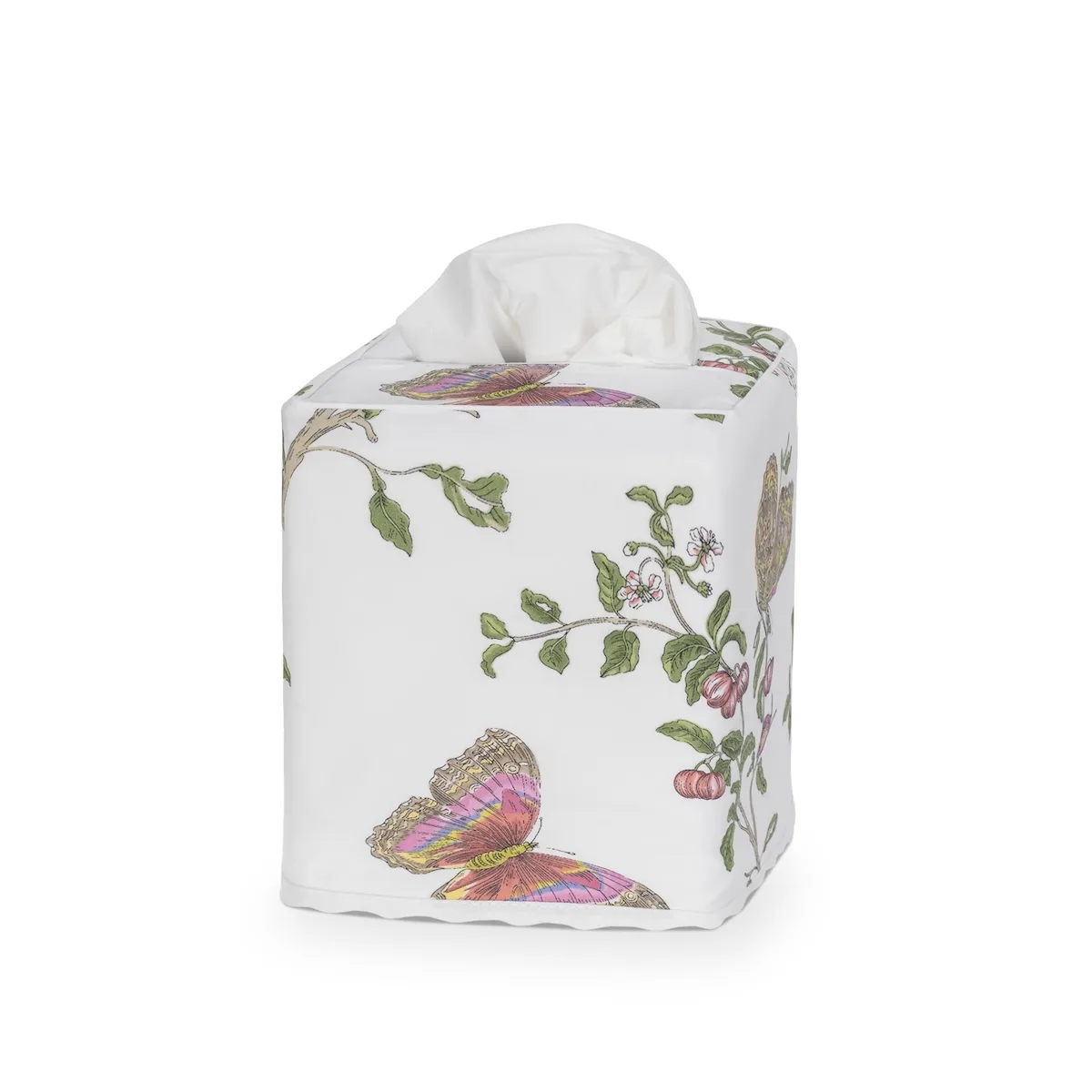 Schumacher Baudin Butterfly Tissue Box Cover in Pink (MSC055TISSUEPK)