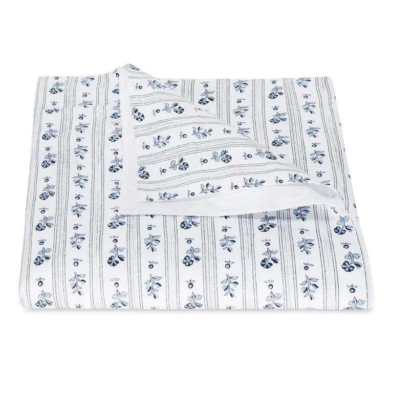 Schumacher Cabanon Stripe Duvet Cover in Blue