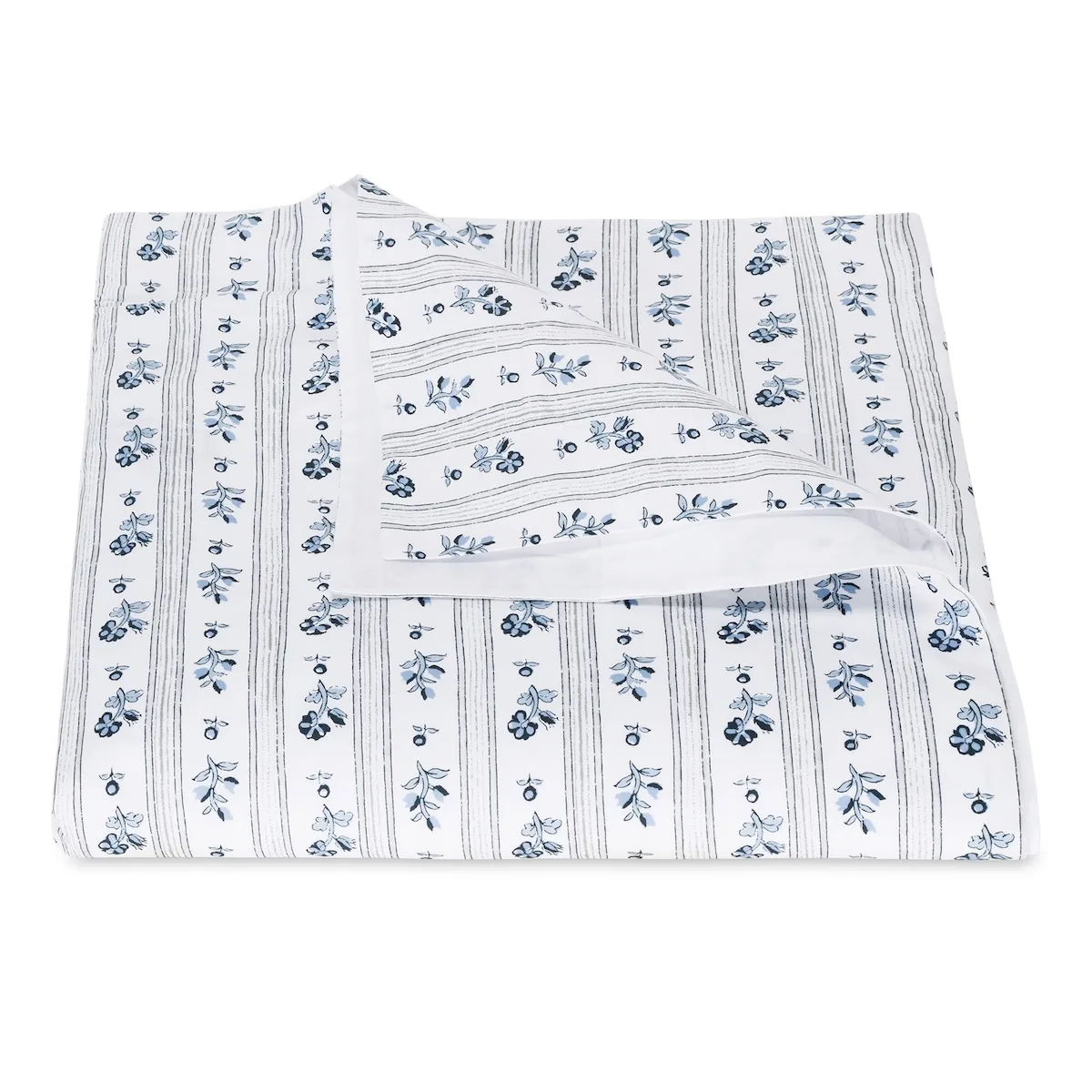 Schumacher Cabanon Stripe Duvet Cover in Blue