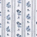 Cabanon Stripe Fitted Sheet - Blue Schumacher Cabanon Stripe Fitted Sheet in Blue