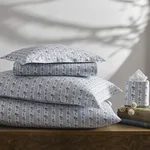 Cabanon Stripe Flat Sheet - Blue Schumacher Cabanon Stripe Flat Sheet in Blue
